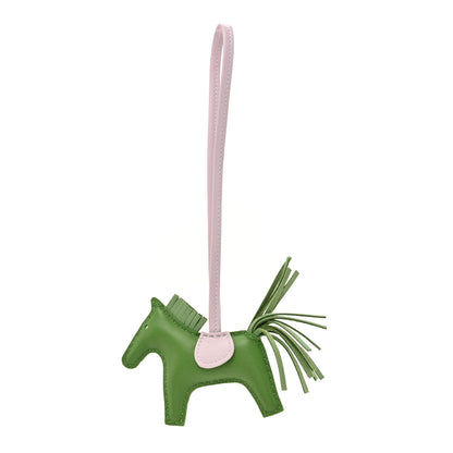 Hermes Milo Lambskin Grigri Rodeo Horse Bag Charm PM Vert Yucca Vert Criquet Mauve Pale 1 of 5