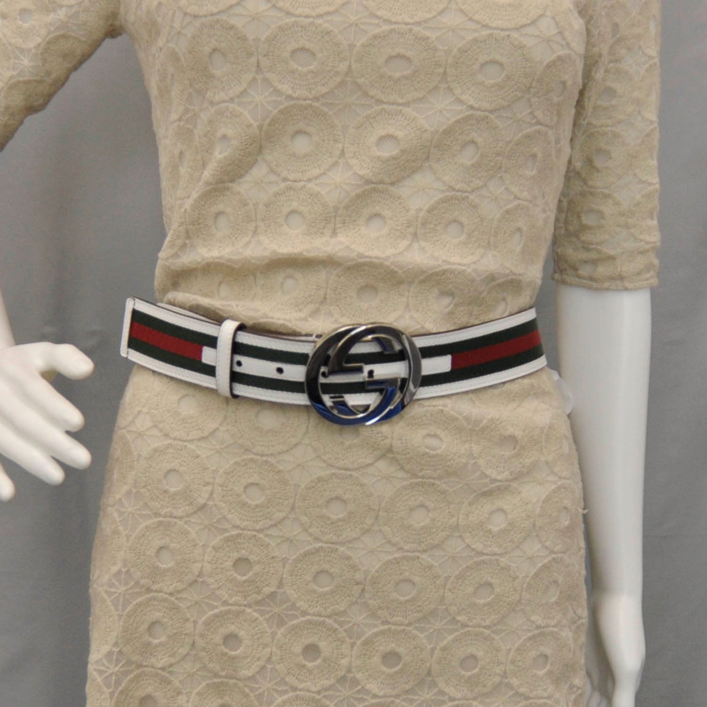 Leather Web Interlocking G Belt 100 40