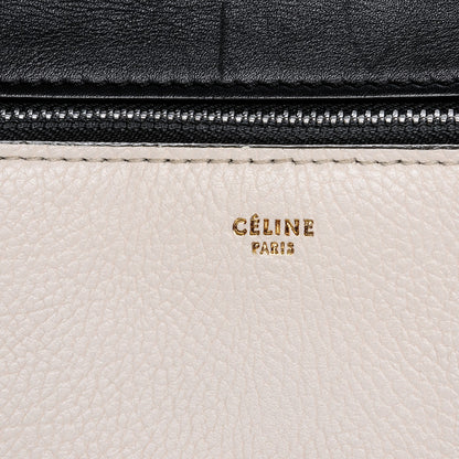 Celine Supple Calfskin Medium Bi-Color Edge Shoulder Bag Cream 6 of 9