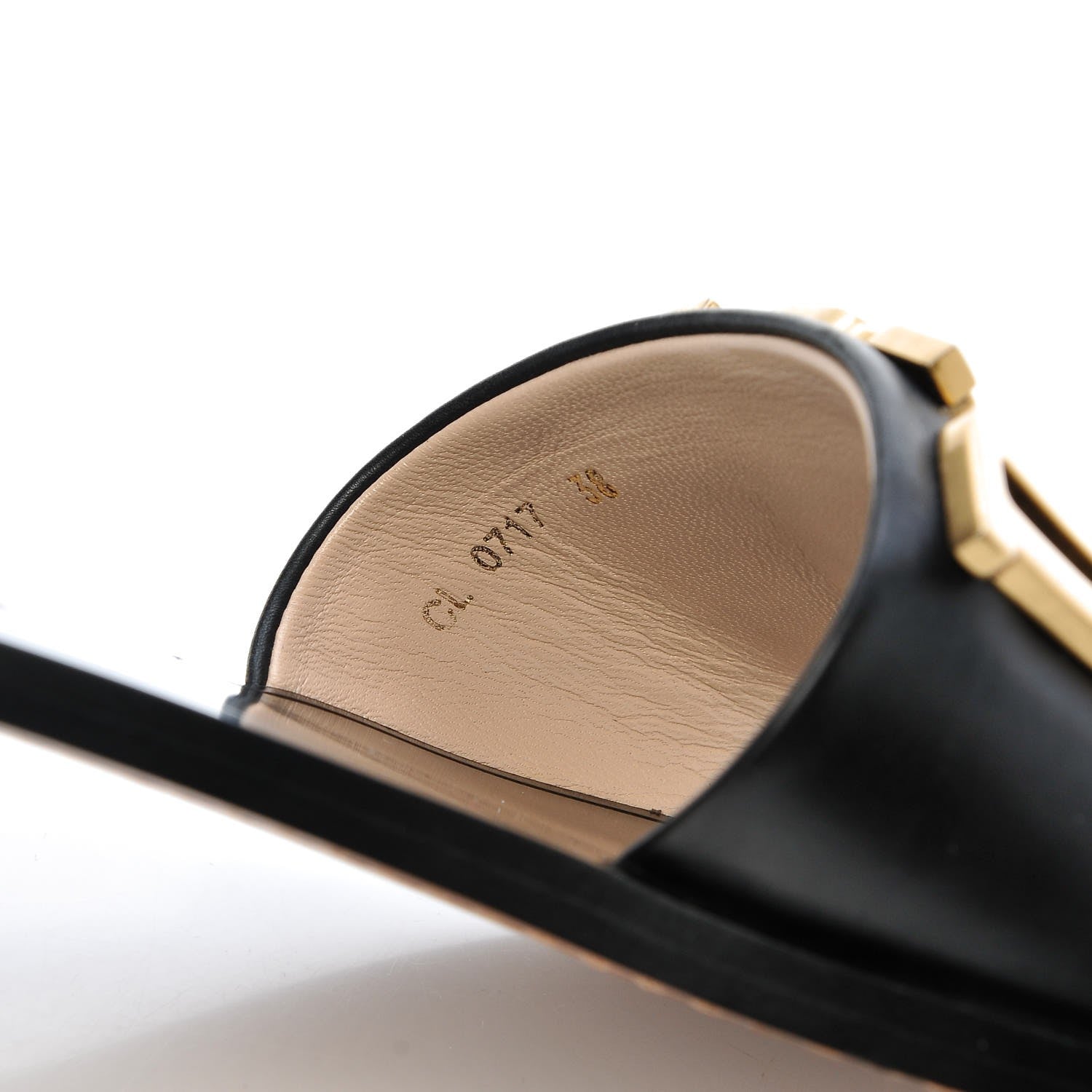 Christian Dior Calfskin Dio(r)evolution 10mm Slide Sandals 38 Black 9 of 10