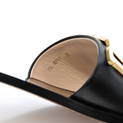 Christian Dior Calfskin Dio(r)evolution 10mm Slide Sandals 38 Black 9 of 10