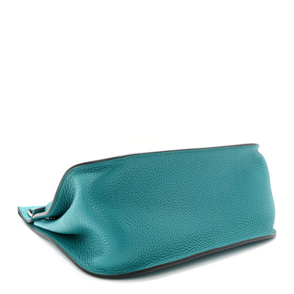 Hermes Taurillon Clemence Jypsiere 28 Bleu Paon 4 of 9