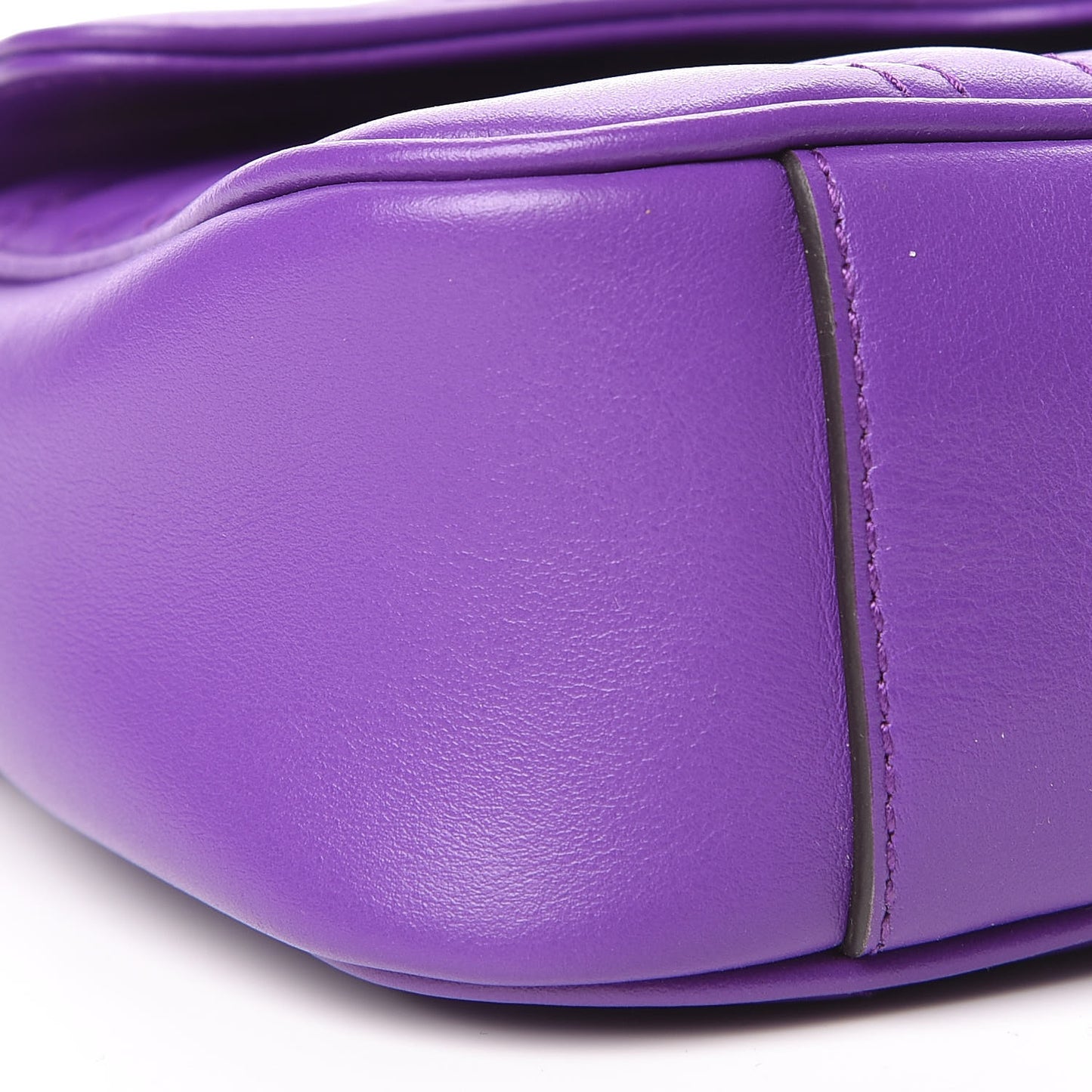 Calfskin Matelasse Mini GG Marmont Shoulder Bag Shine Purple
