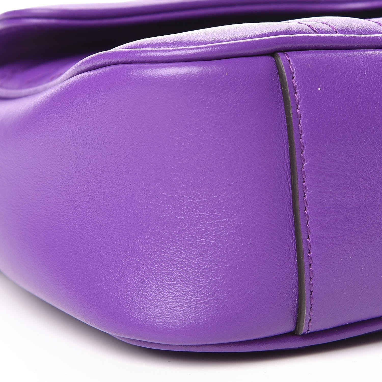 Gucci Calfskin Matelasse Mini GG Marmont Shoulder Bag Shine Purple 8 of 9