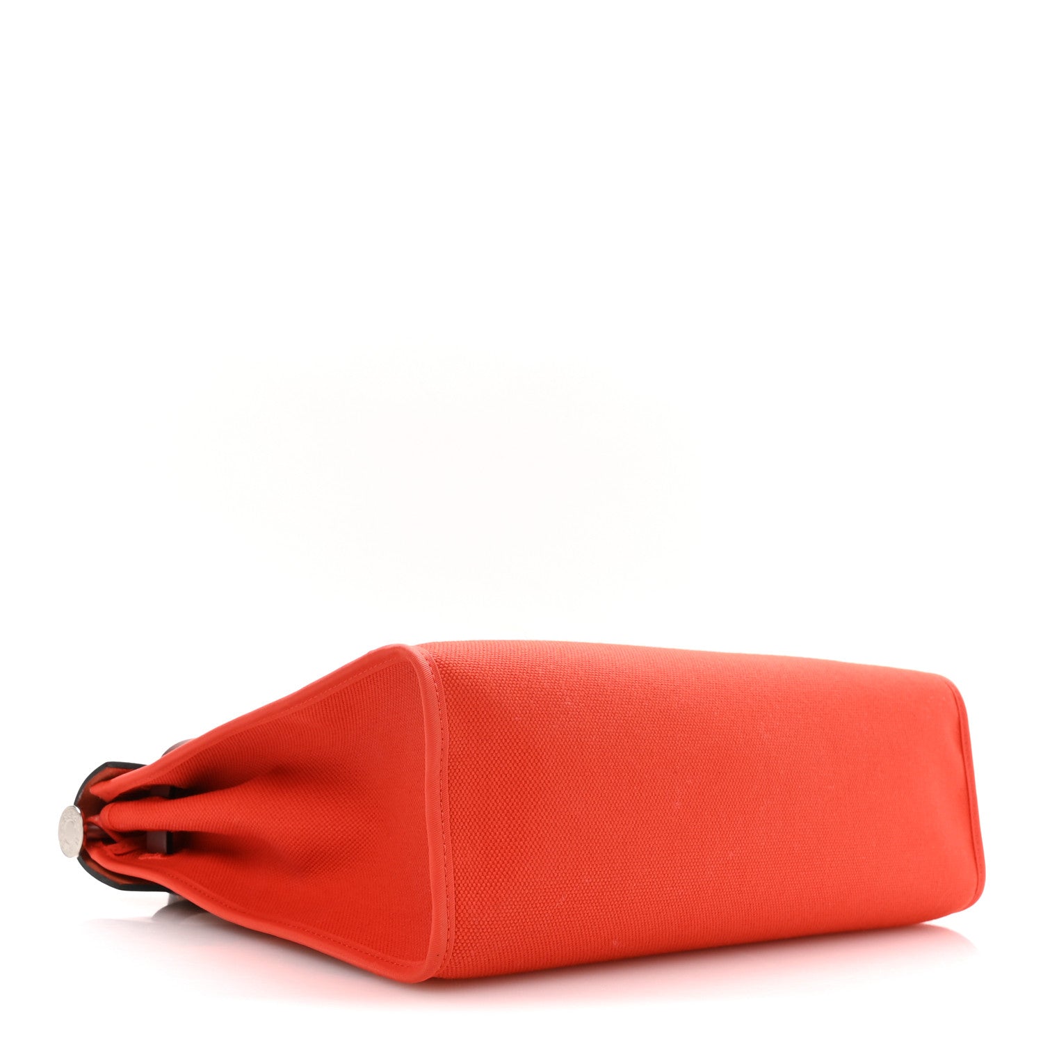 Hermes Vache Hunter Toile Herbag Zip 31 Capucine Rouge H 5 of 11