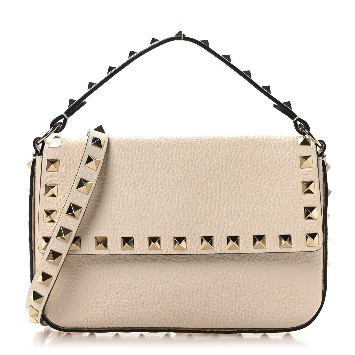 Valentino Garavani Calfskin Rockstud Crossbody Pouch Light Ivory 1 of 9