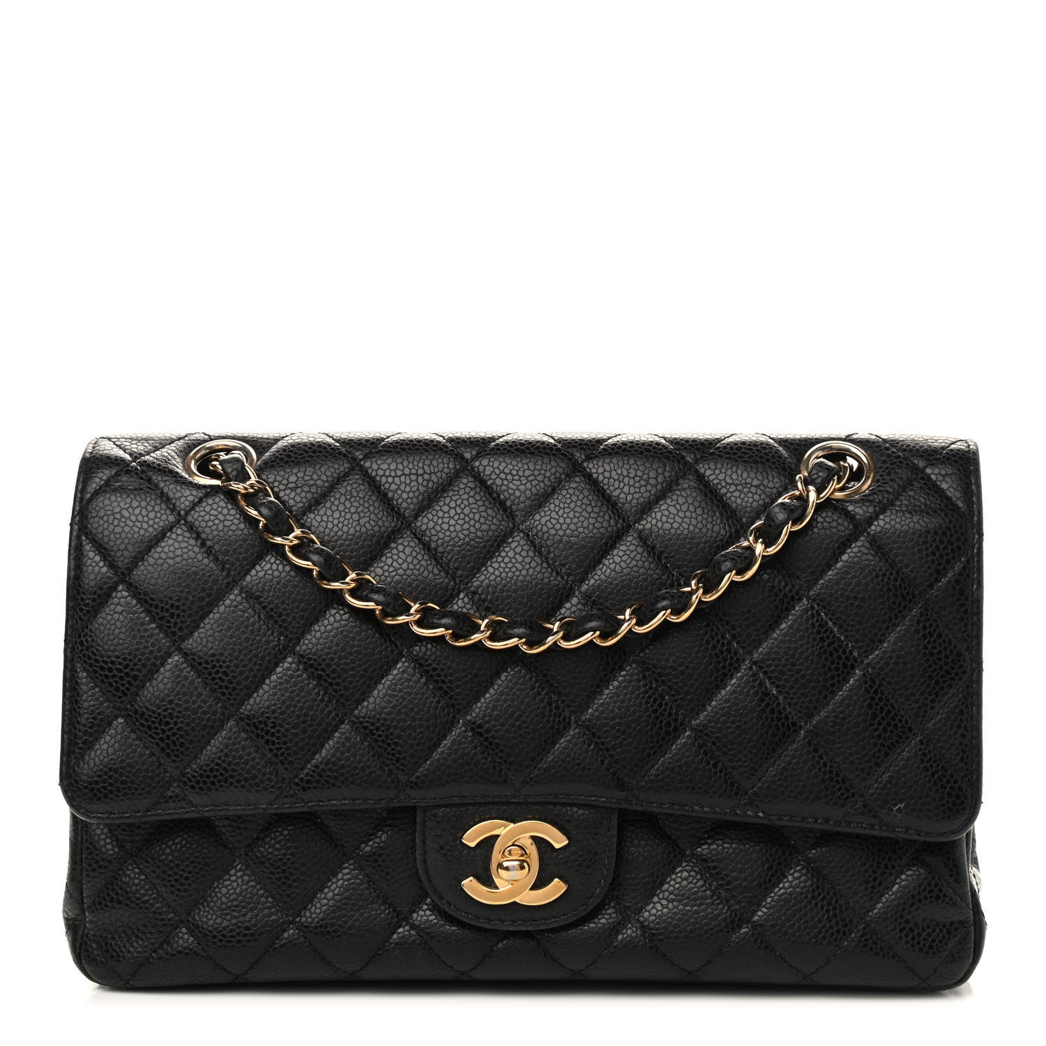 Chanel Caviar Quilted Medium Double Flap Black 1 of 12