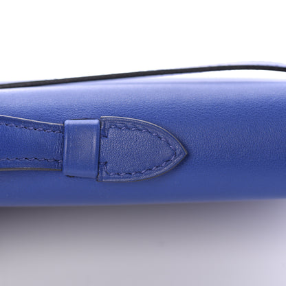 Hermes Swift Kelly Cut Clutch Pochette Bleu Electrique 11 of 26