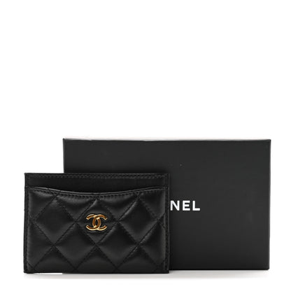 Chanel Lambskin Quilted Card Holder Black 10 of 10