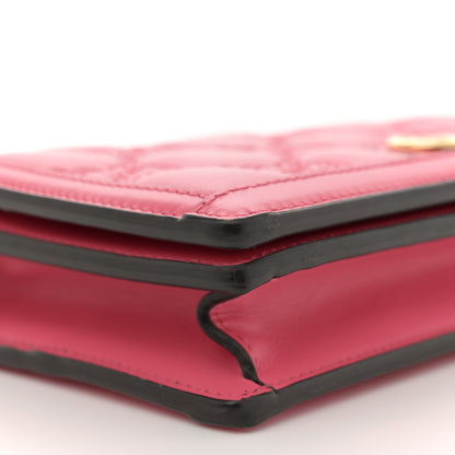 Gucci Calfskin GG Matelasse Chain Wallet Rhodamine Pink 8 of 12