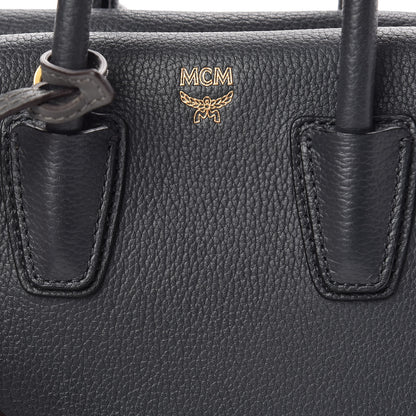 MCM Grained Calfskin Mini Milla Tote Phantom Grey 9 of 11
