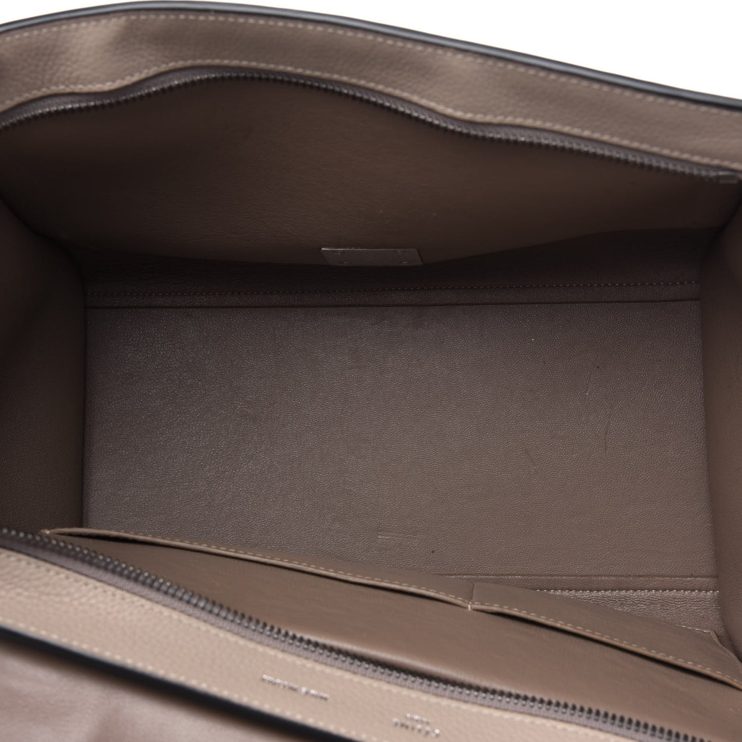 Drummed Calfskin Suede Small Trapeze Dune