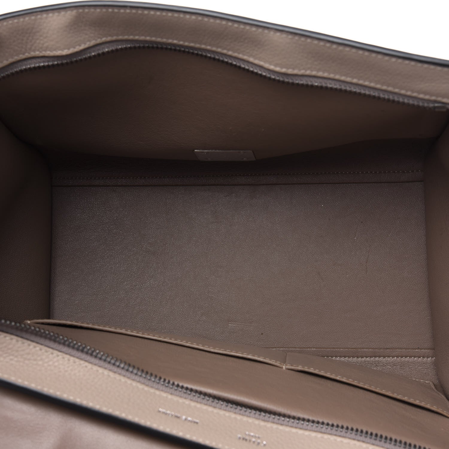 Celine Drummed Calfskin Suede Small Trapeze Dune 4 of 20
