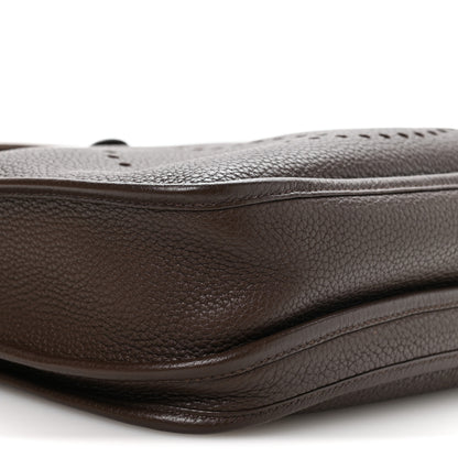 Hermes Taurillon Clemence Evelyne III PM Chocolate 9 of 10