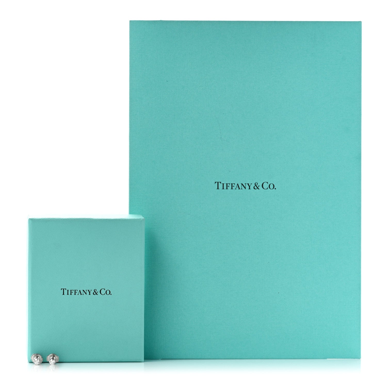 Tiffany Platinum Diamond .36ctw Solitaire Earrings 6 of 6