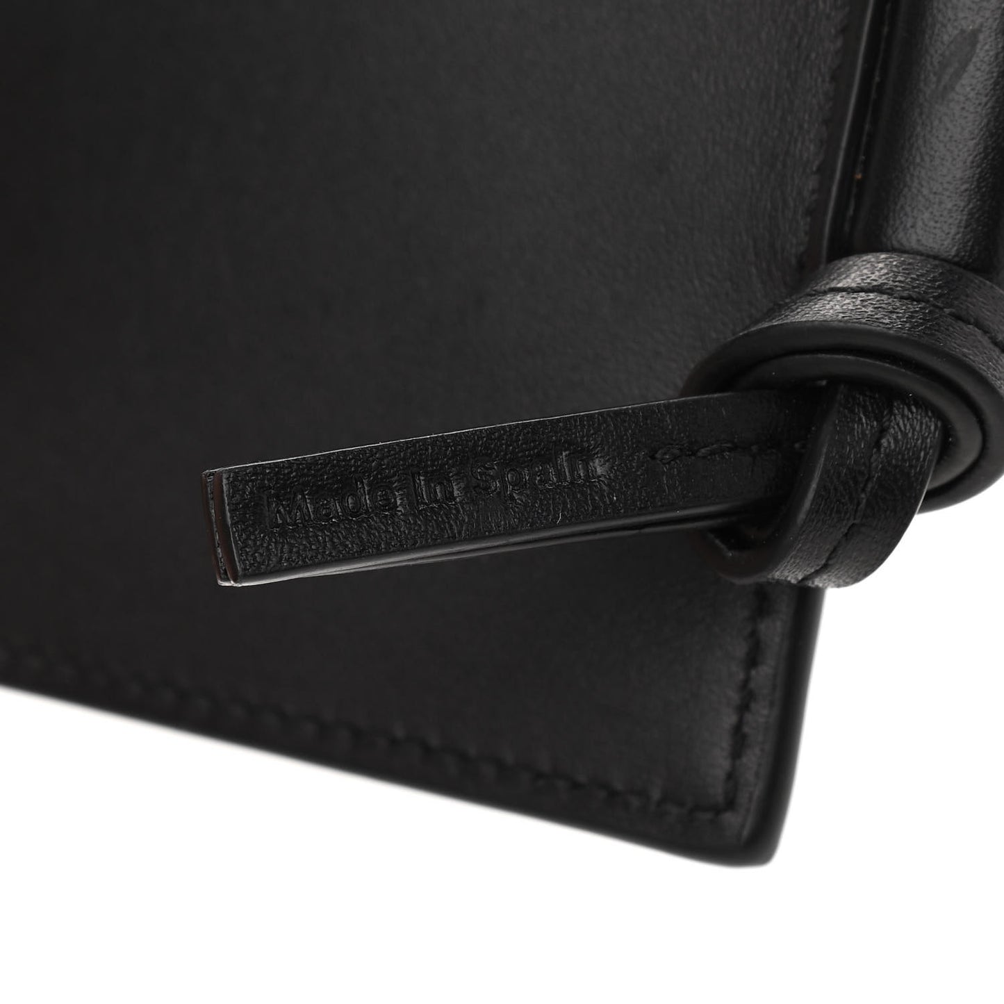 Calfskin Embossed Puzzle Crossbody Card Holder Black