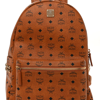 MCM Visetos Mens Medium Stark Backpack Cognac 7 of 9