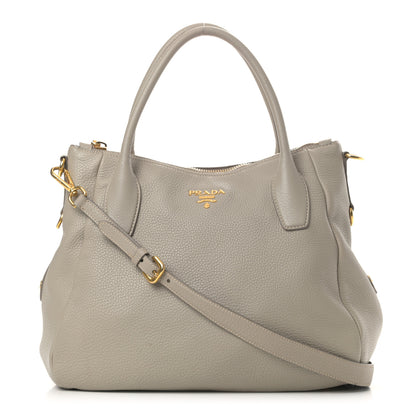 Prada Vitello Daino Shoulder Bag Argilla 1 of 10
