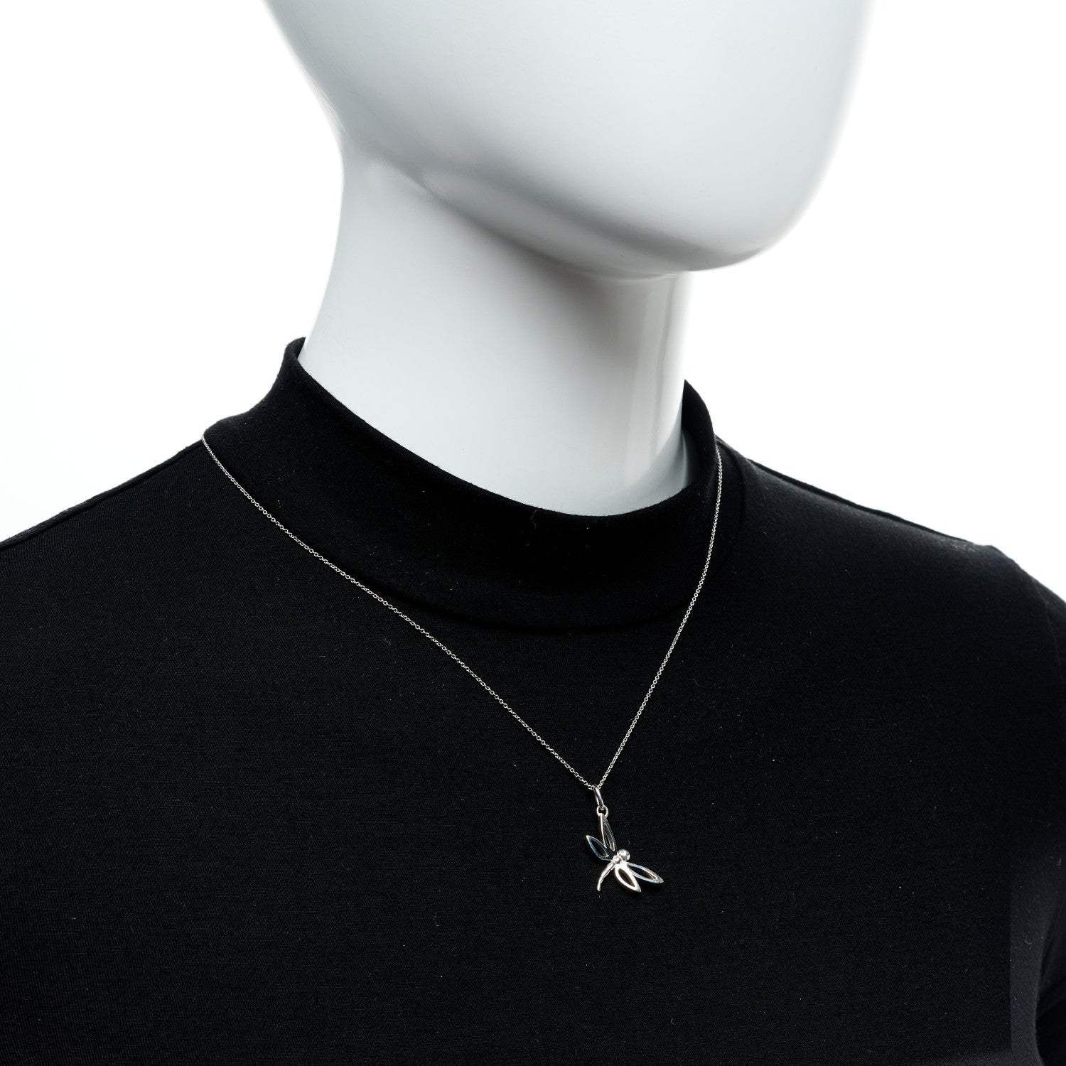 Tiffany Sterling Silver Dragonfly Pendant Necklace 2 of 6