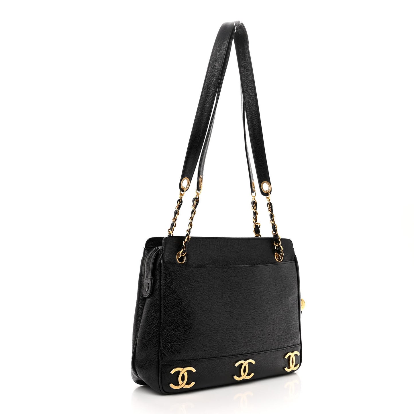 Caviar CC Shoulder Bag Black