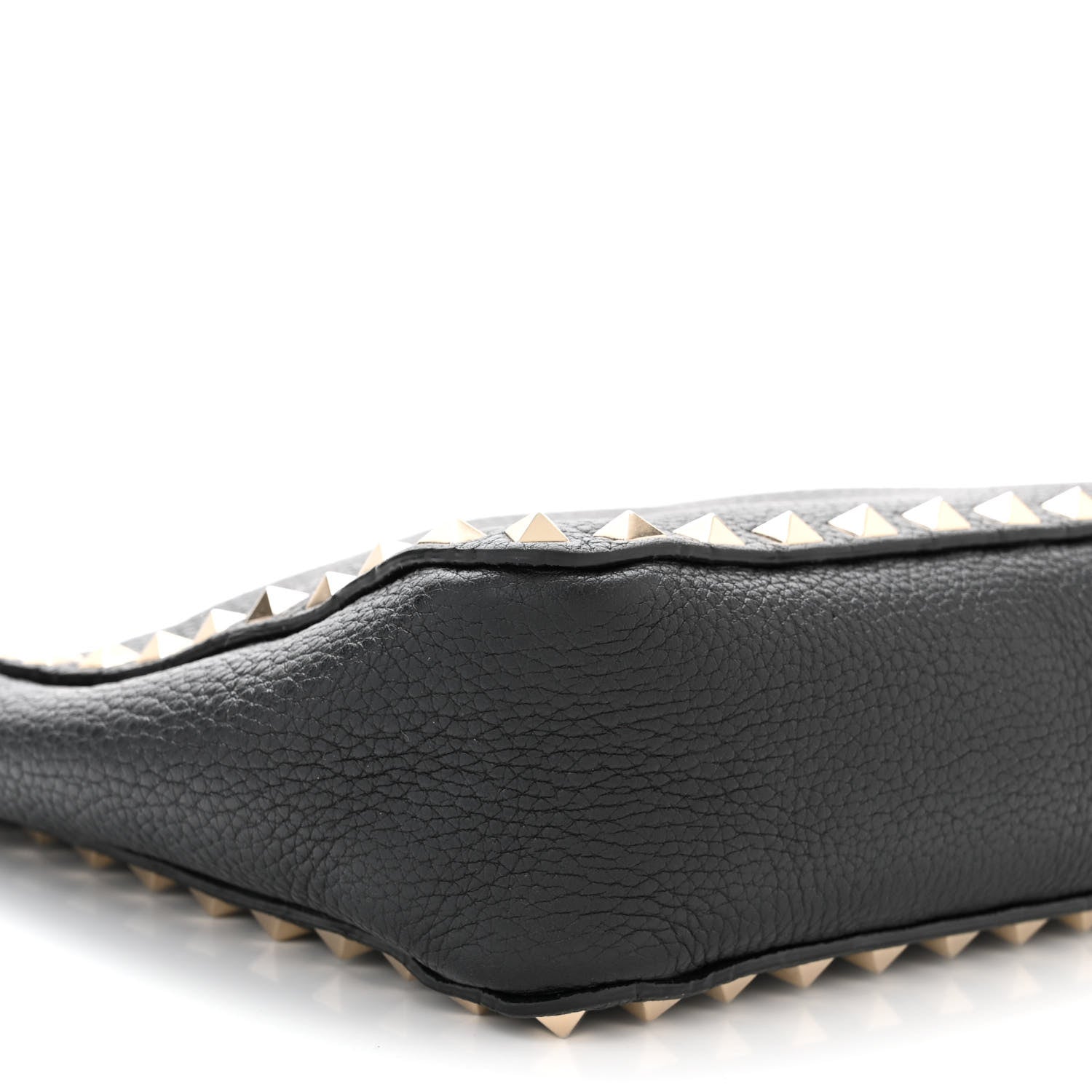 Valentino Garavani Pebbled Calfskin Mini Rockstud Flip-Lock Messenger Bag Black 8 of 12