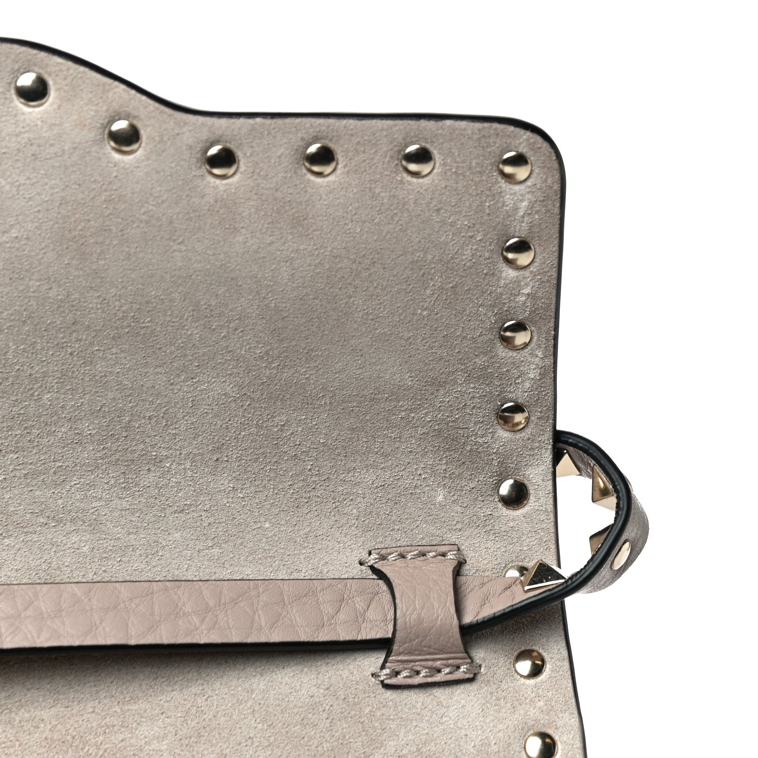 Valentino Garavani Pebbled Calfskin Medium Rockstud Flip Lock Crossbody Bag Poudre 10 of 11
