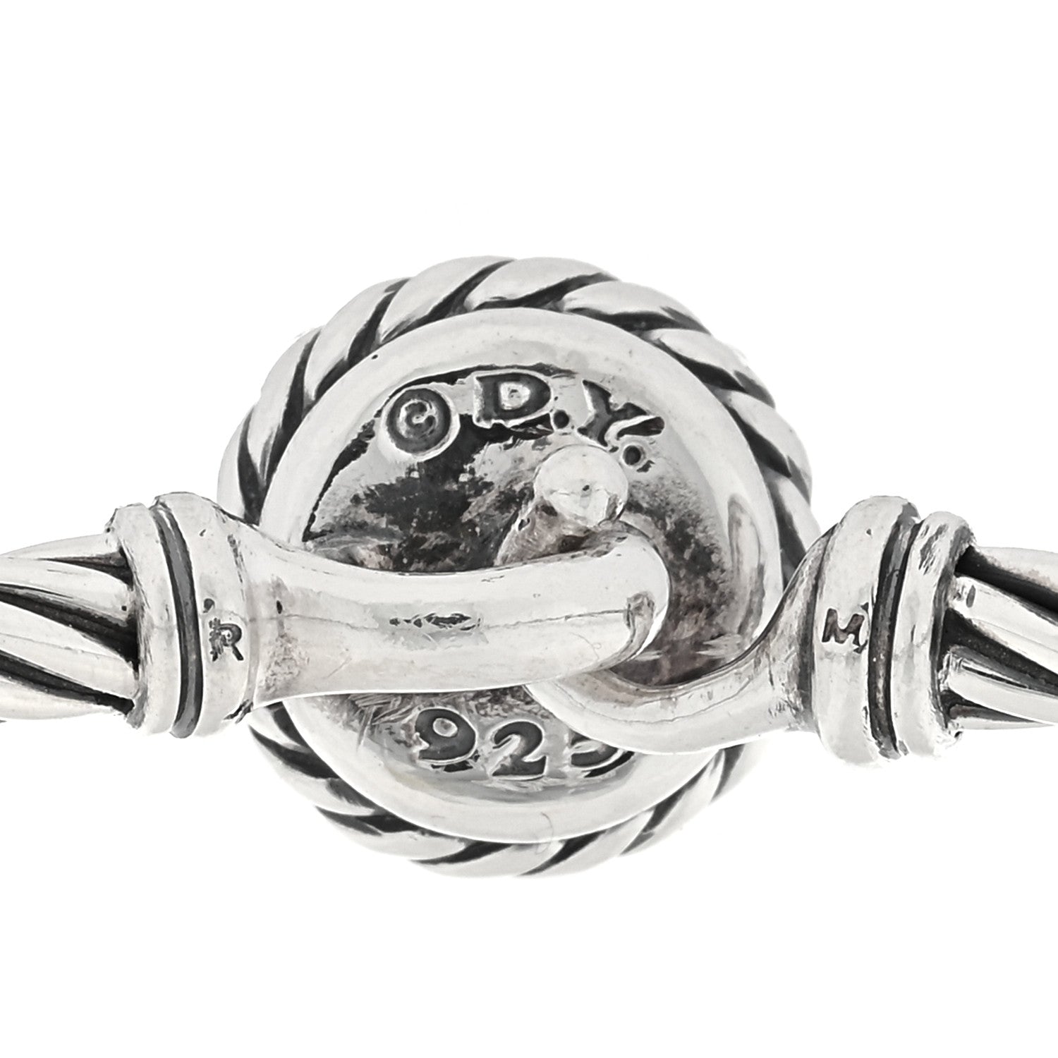 David Yurman Sterling Silver Pearl 3mm Chatelaine Bracelet 3 of 4
