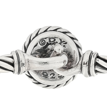 David Yurman Sterling Silver Pearl 3mm Chatelaine Bracelet 3 of 4