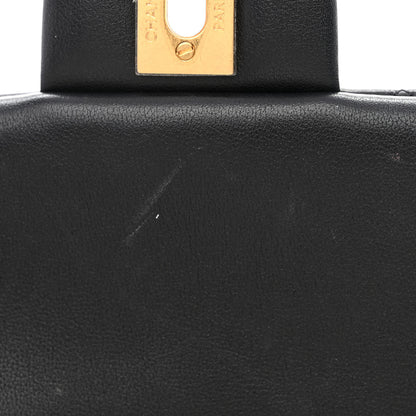 Chanel Calfskin Quilted Small Lady Handle Clutch With Chain Black 11 of 12