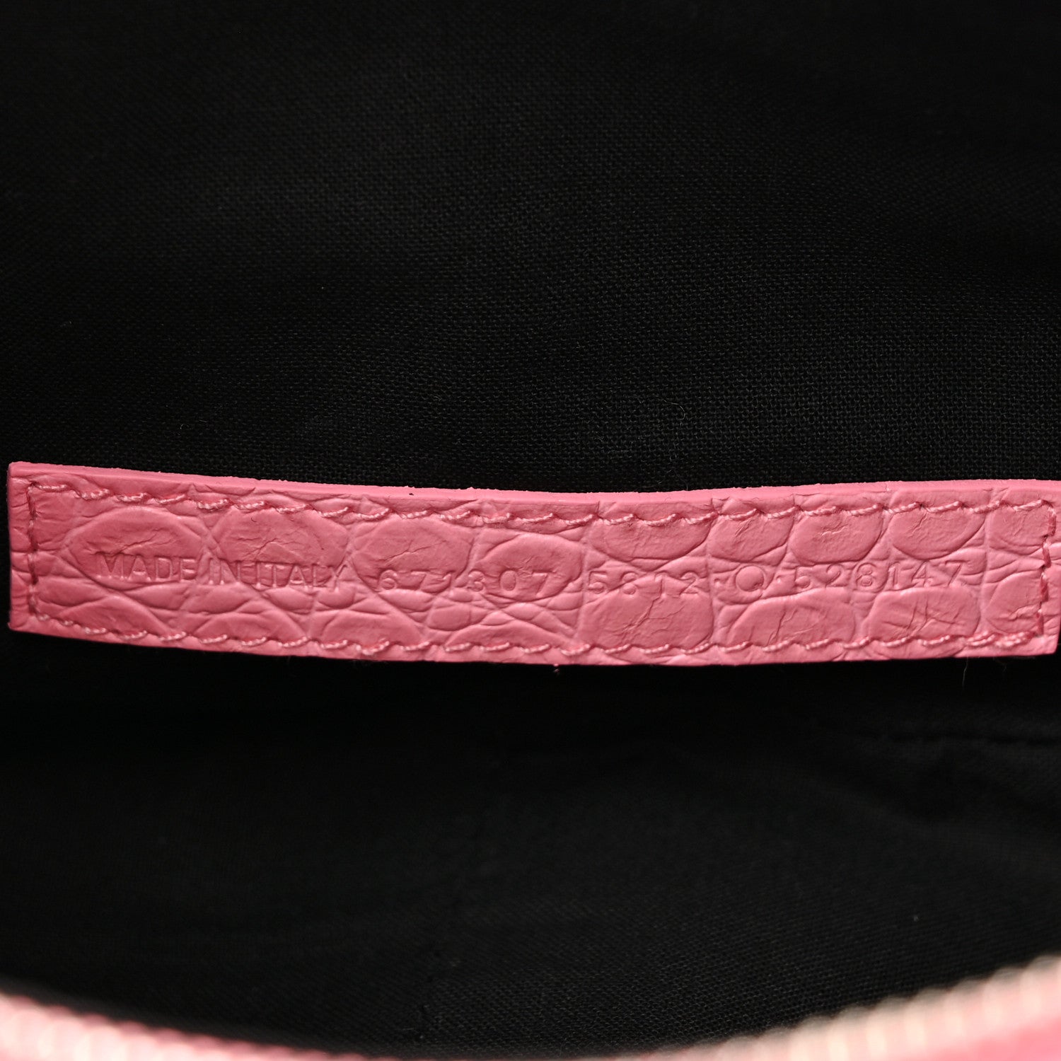 Balenciaga Extra Supple Calfskin Crocodile Embossed Small Le Cagole Shoulder Bag Sweet Pink 7 of 10