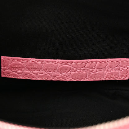 Balenciaga Extra Supple Calfskin Crocodile Embossed Small Le Cagole Shoulder Bag Sweet Pink 7 of 10
