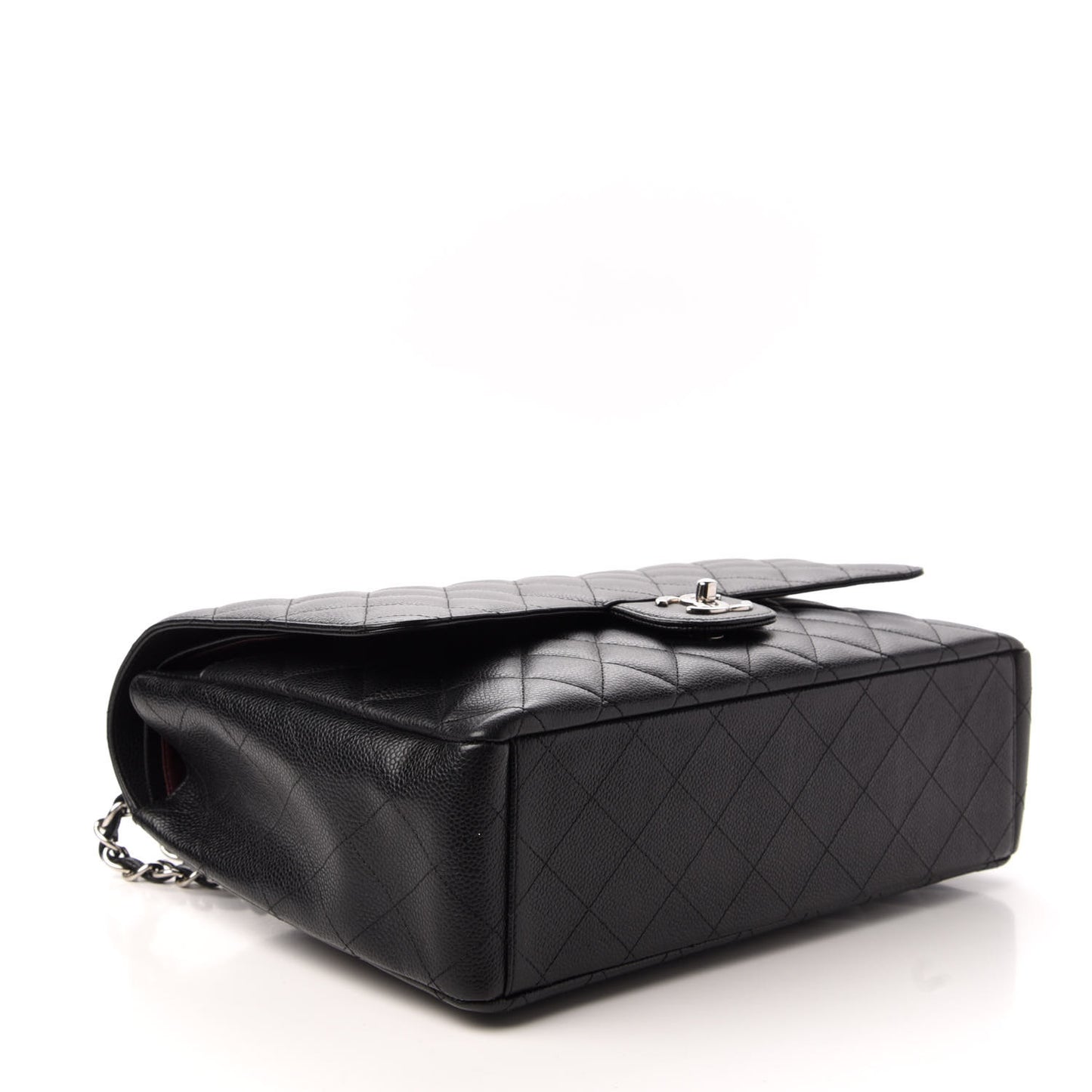 Caviar Quilted Maxi Double Flap Black