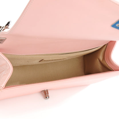 Chanel Patent Chevron Medium Boy Flap Light Pink 6 of 9