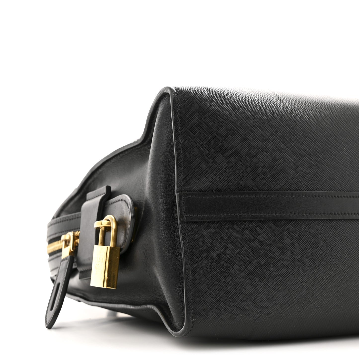 Saffiano City Calfskin Medium Esplanade Tote Black
