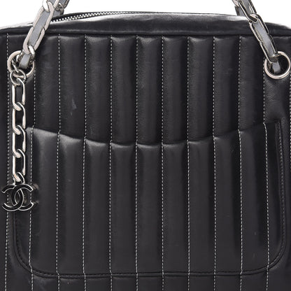 Chanel Lambskin Vertical Quilted Mademoiselle Camera Case Black 21 of 21