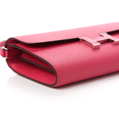 Hermes Epsom Lizard Constance Wallet To Go Rose Mexico 6 of 11