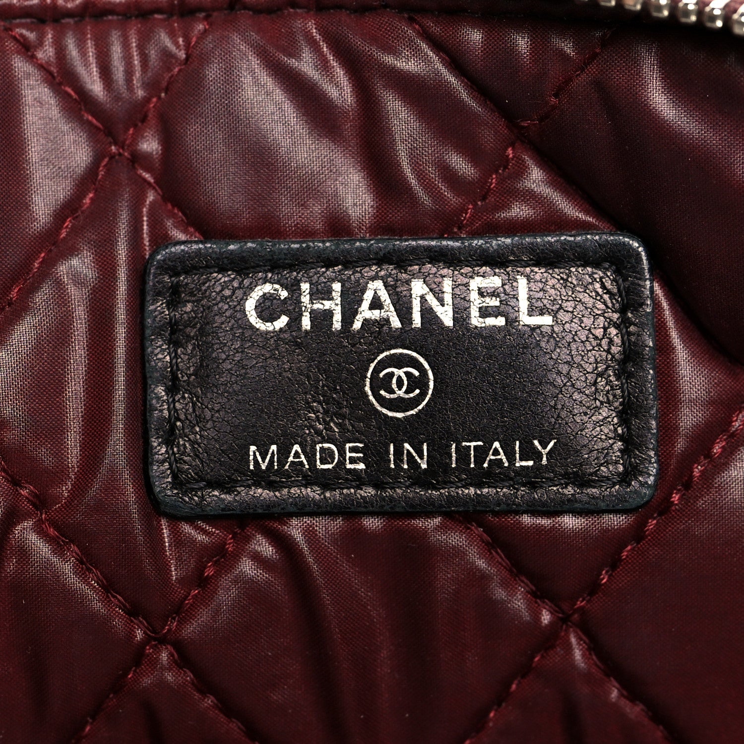 Chanel Lambskin Quilted Large Cosmetic Case Black 6 of 11