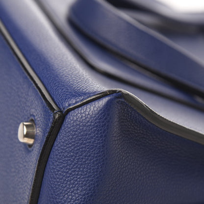 Celine Drummed Calfskin Small Edge Shoulder Bag Indigo 8 of 11