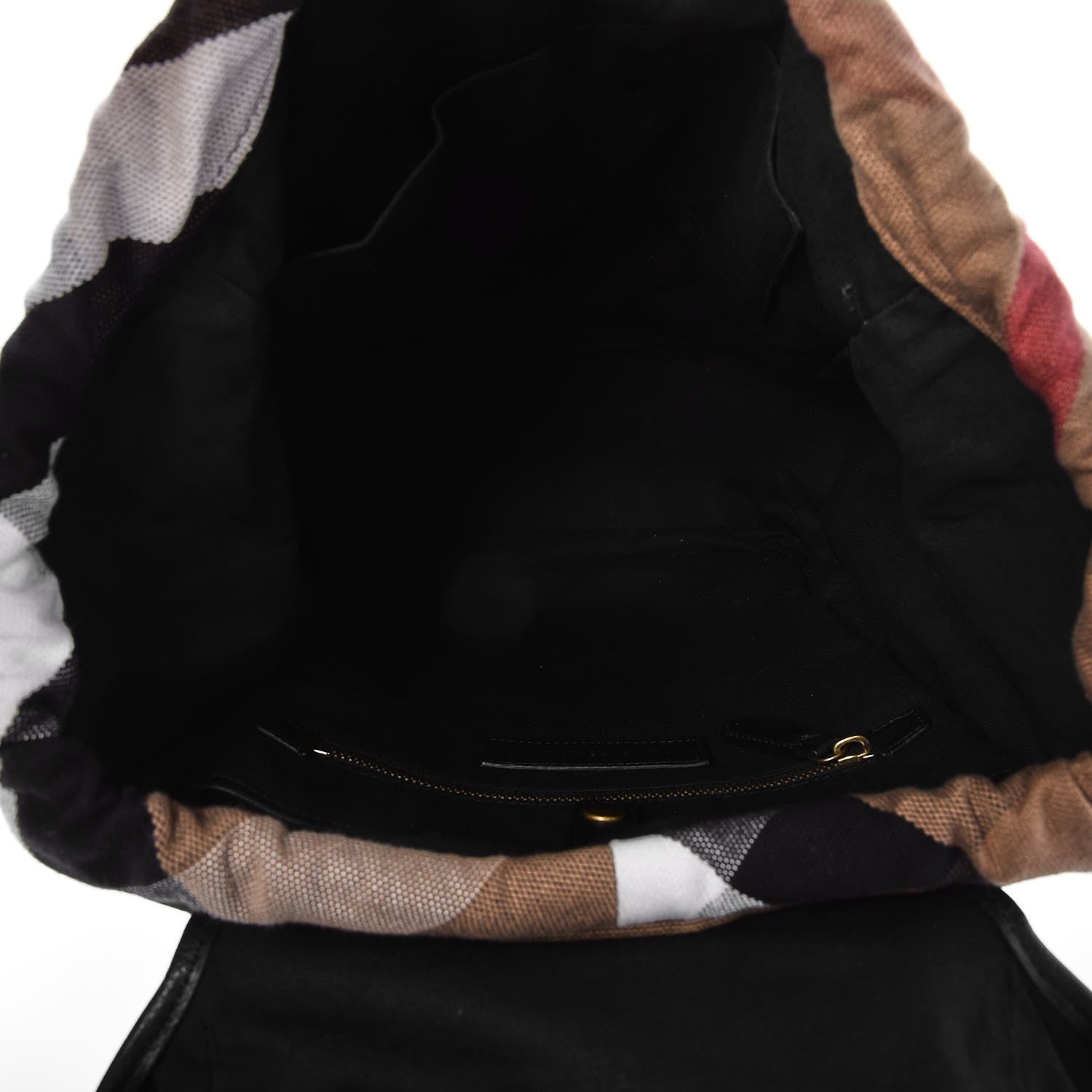 Burberry Canvas Mega Check Drifton Backpack Black 5 of 7
