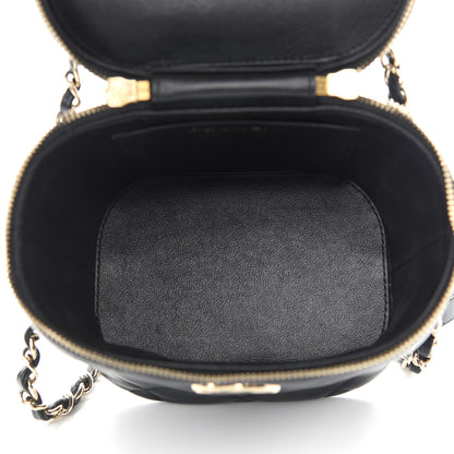 Chanel Lambskin Quilted Trendy Vanity Case Black 5 of 9