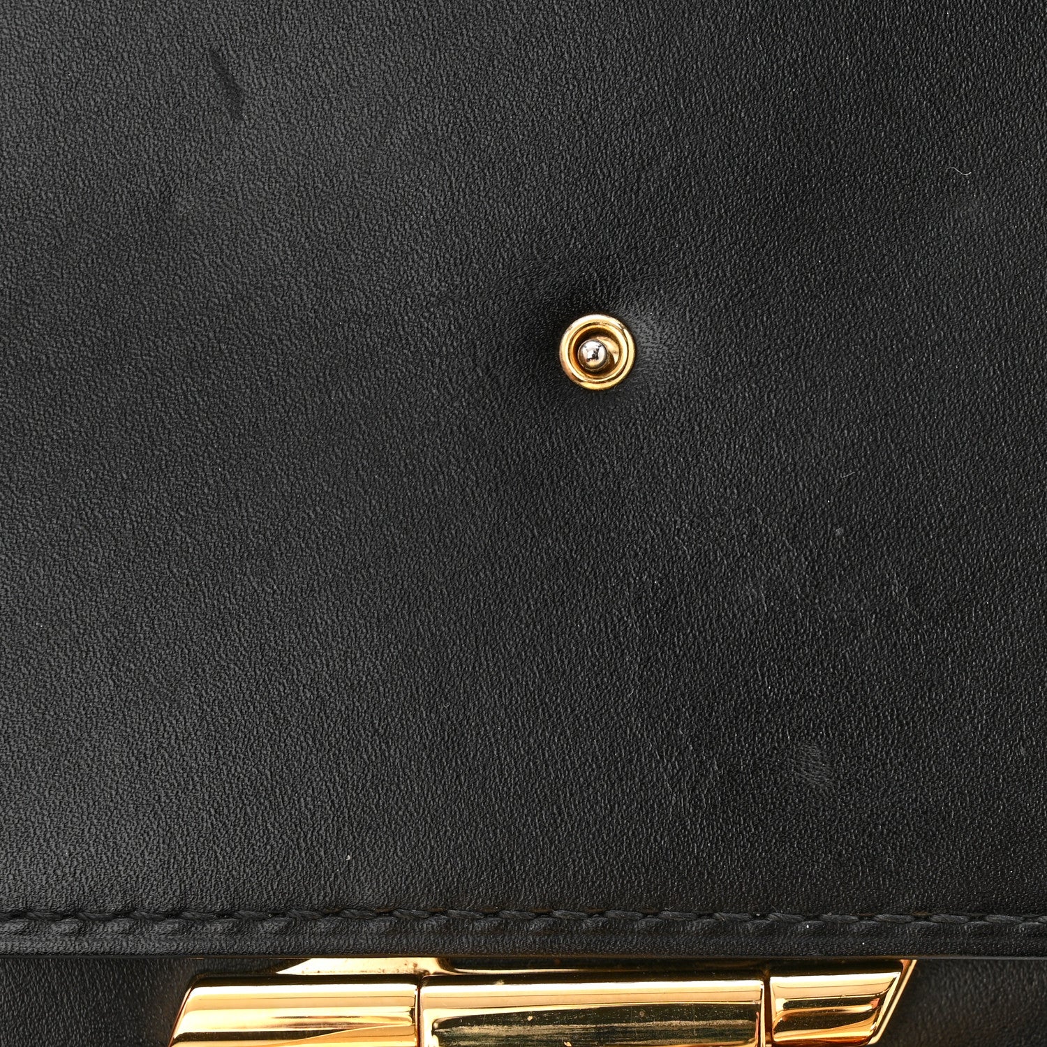 Louis Vuitton Calfskin Chain Louise MM Black 12 of 13