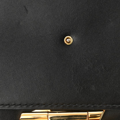 Louis Vuitton Calfskin Chain Louise MM Black 12 of 13