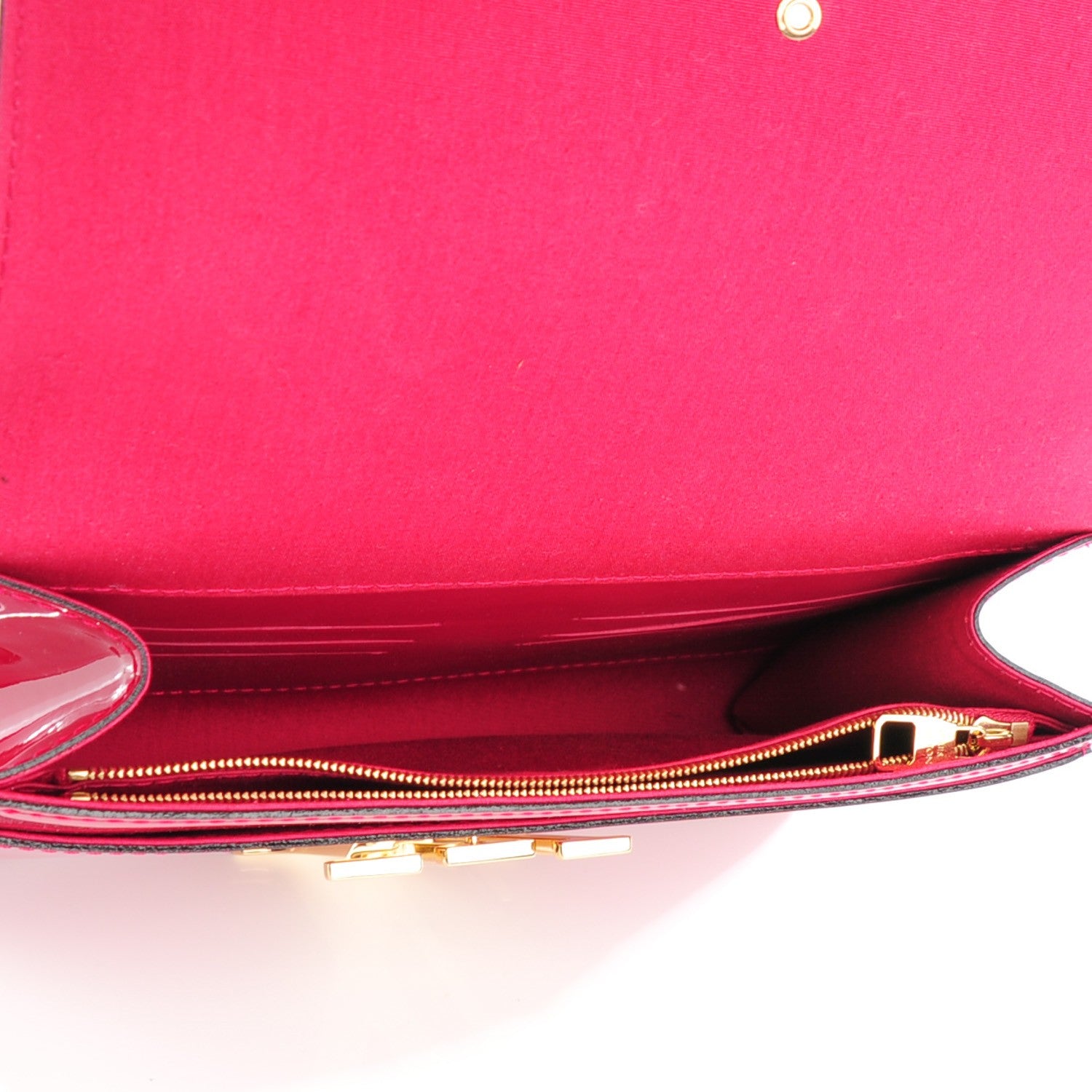 Louis Vuitton Patent Louise Clutch Rose Indien 5 of 7