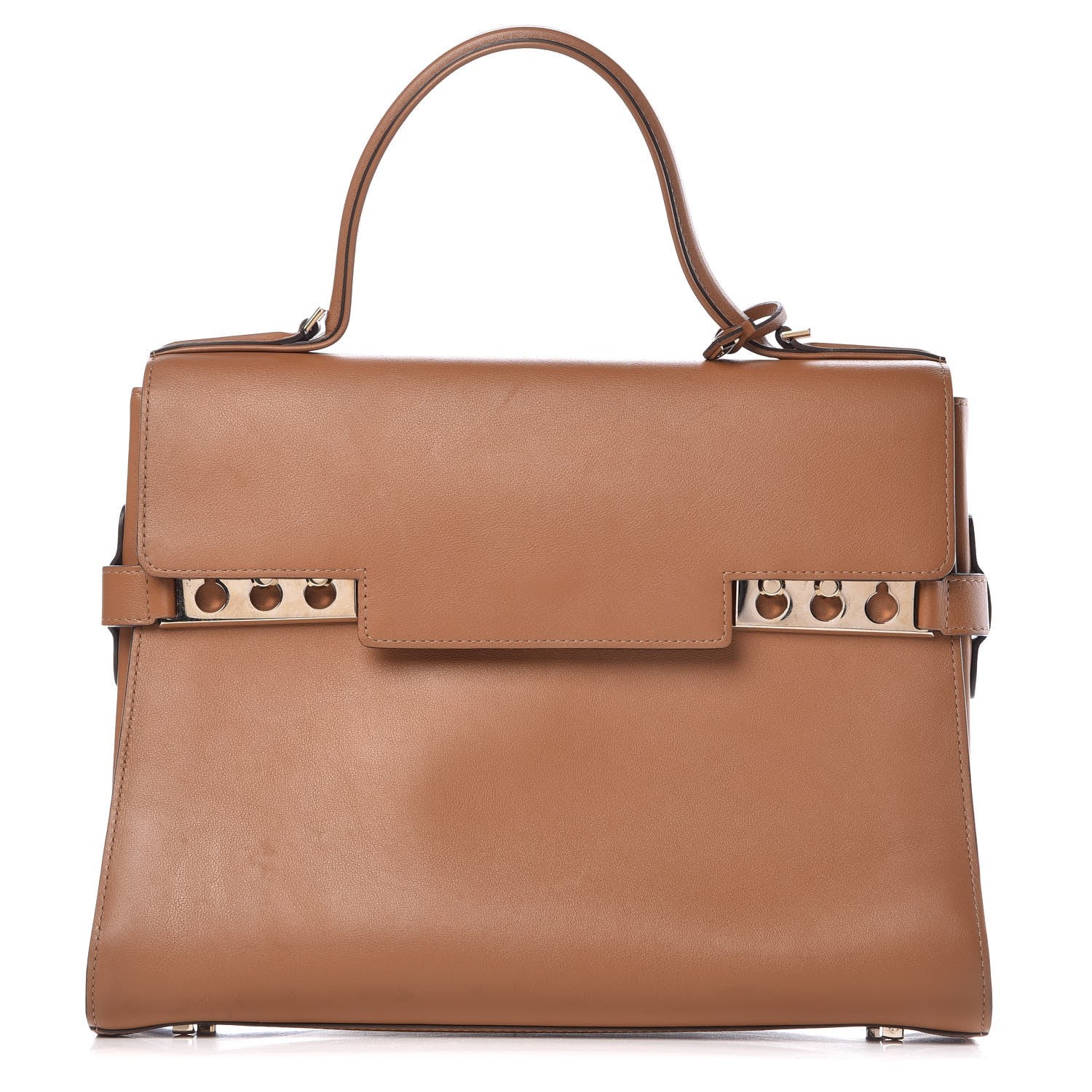 Delvaux Smooth Calfskin GM Tempete Satchel Camel 1 of 10