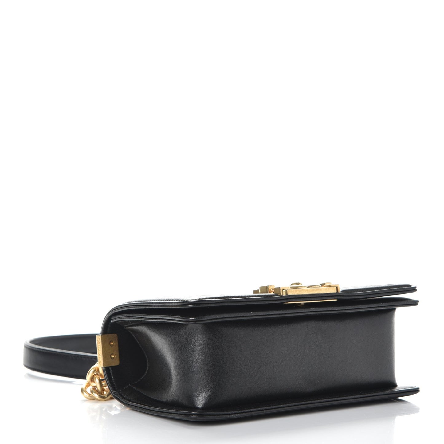 Lambskin Quilted Small Boy Flap Black