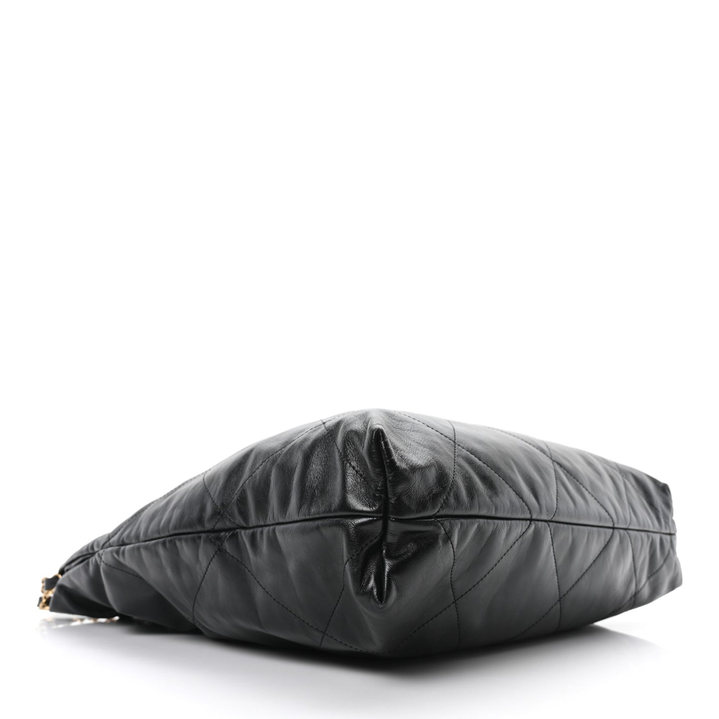 Shiny Calfskin Quilted Chanel 22 Black