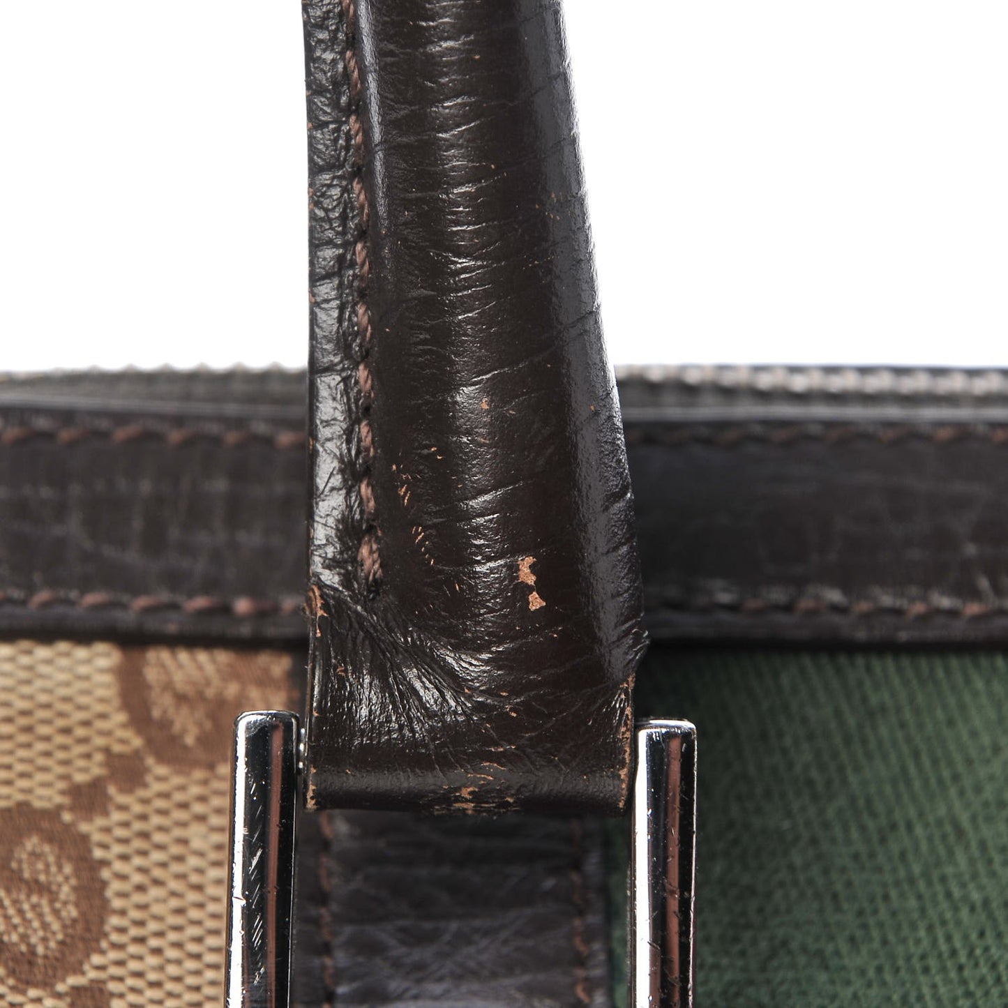 Monogram Vintage Web Mini Boston Dark Brown