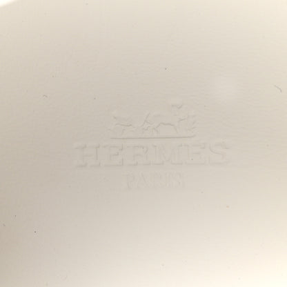 Hermes Calfskin Suede Goatskin Mens Kid Sneakers 43 White 7 of 9