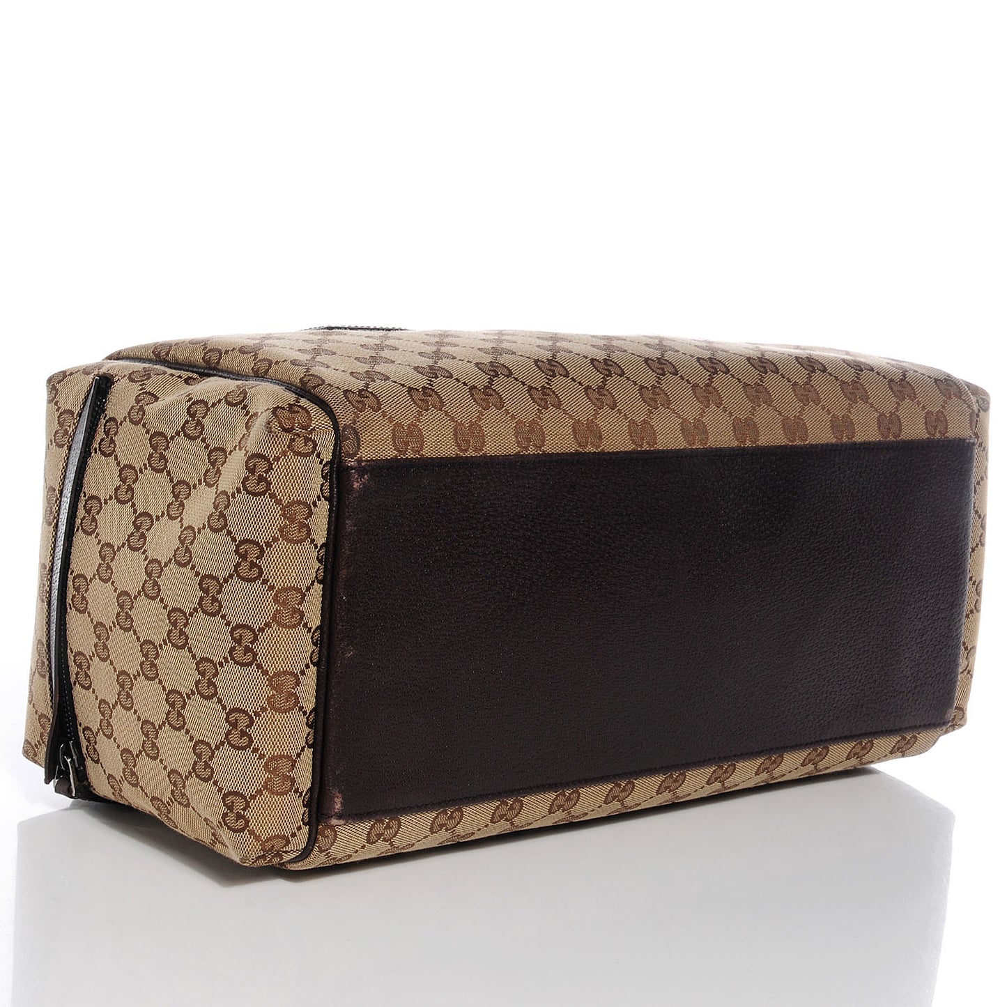 GG Monogram Web Small Carry On Duffle Beige Brown