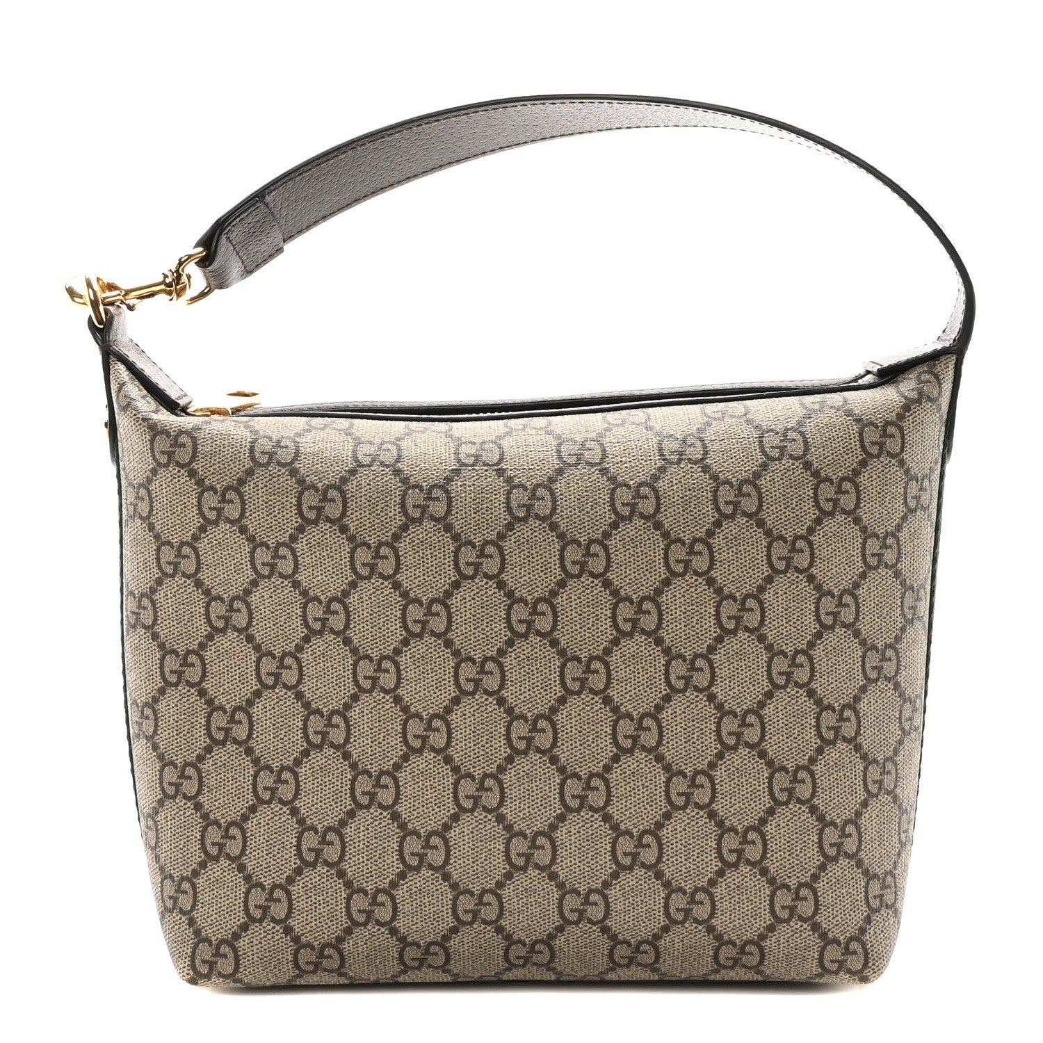 Gucci GG Supreme Monogram Textured Calfskin Web Super Mini Ophidia Shoulder Bag Beige Ebony New Acero 1 of 10